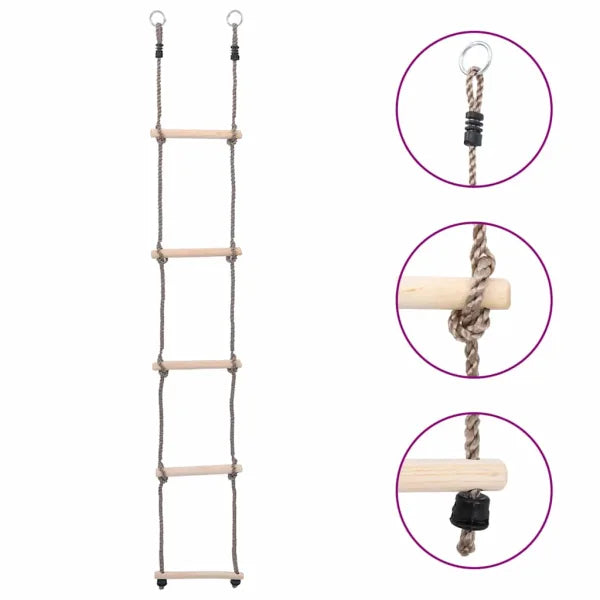 5-Trede Ladder 210 cm Massief Grenenhout