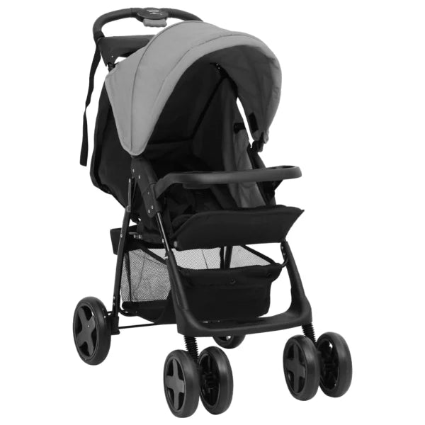 Essi 2-in-1 Kinderwagen Donkergrijs en Zwart Staal