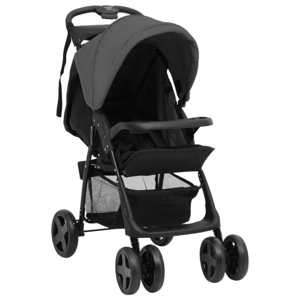 Essi 2-in-1 Kinderwagen Donkergrijs en Zwart Staal
